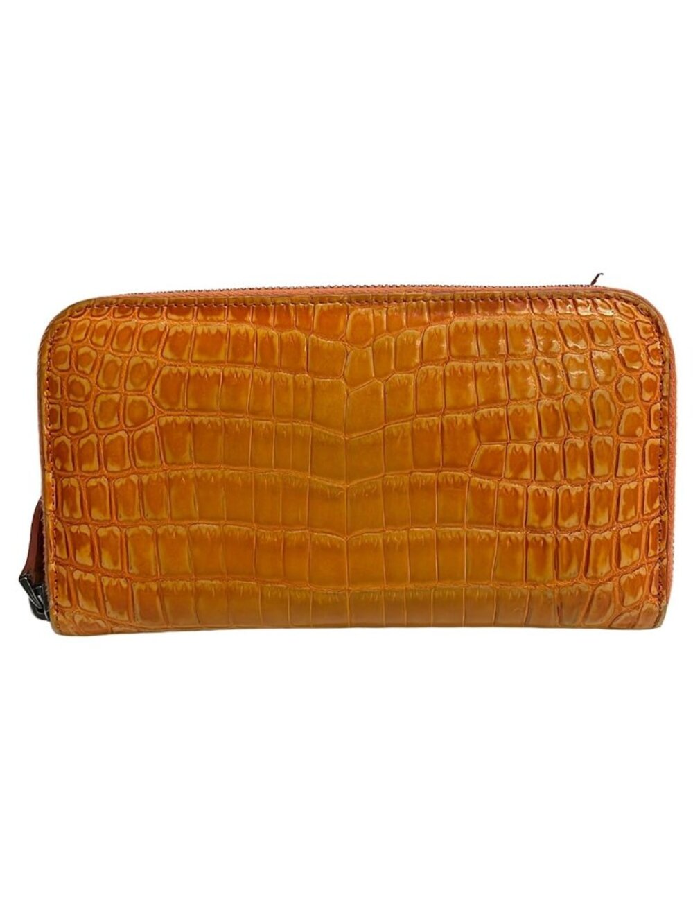 Bottega Veneta Wallet Orange Embossed